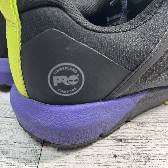 Timberland PRO 589 Radius Composite Toe Work Shoes Women's 7.5 Black/Purple EUC - Picture 6 of 11